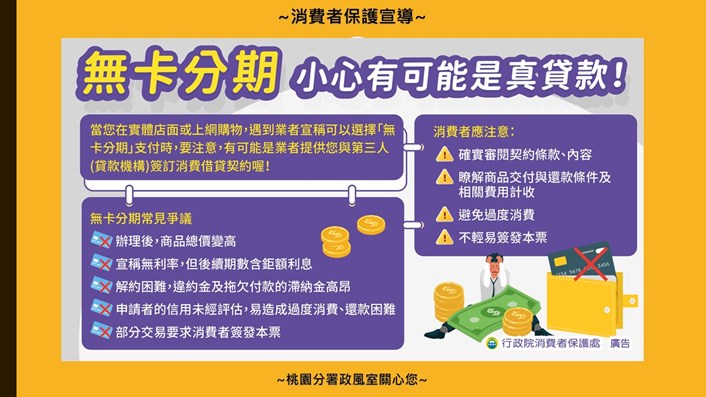 2-11303消費者保護宣導-無卡分期小心有可能是真貸款